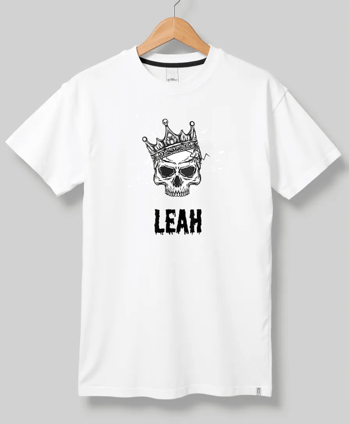Personalized LEAH T-Shirt with Crowned Skull