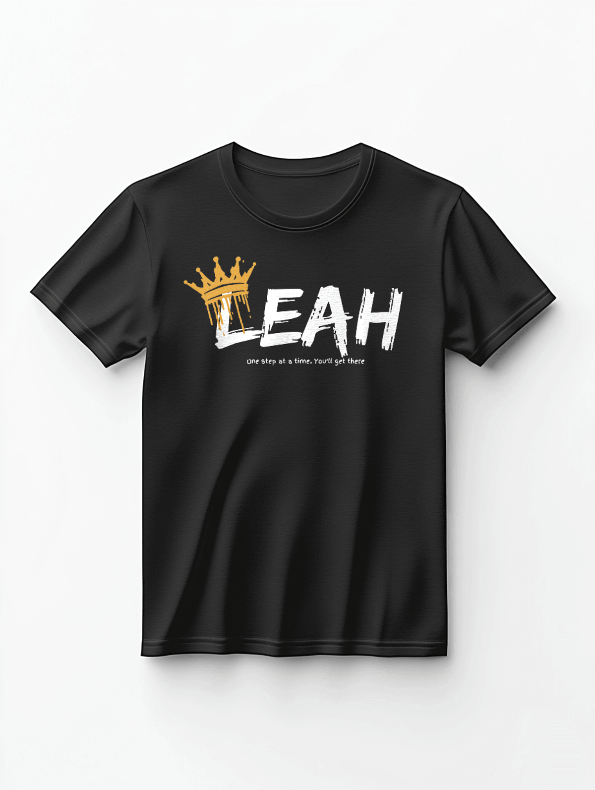 Personalized LEAH T-Shirt with Gold Crown