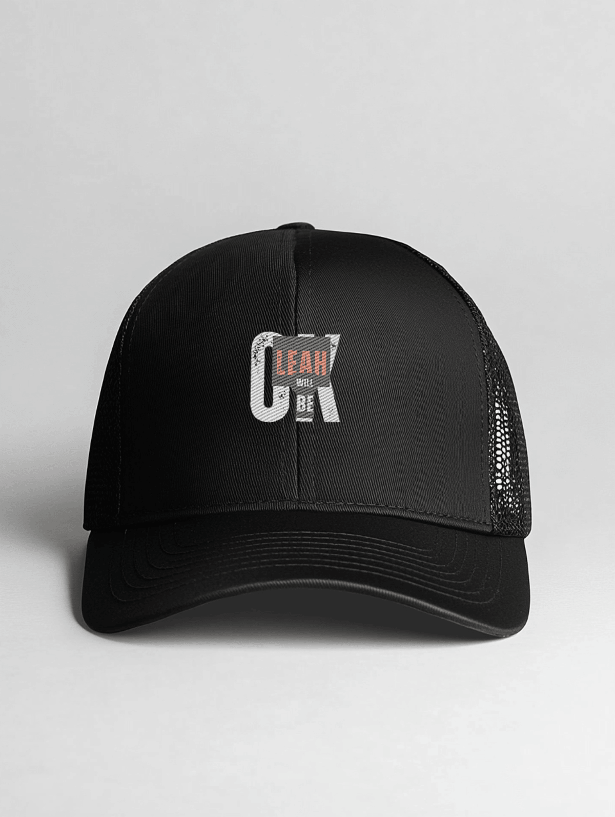 Personalized LEAH Black Trucker Hat
