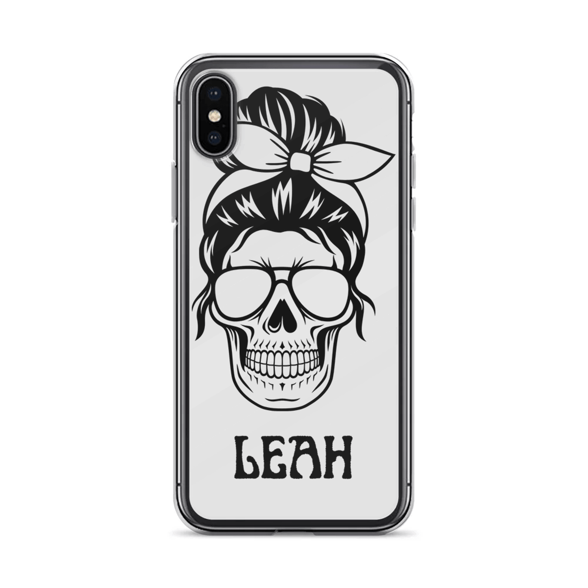 Personalized LEAH Skull Illustration Phone Case