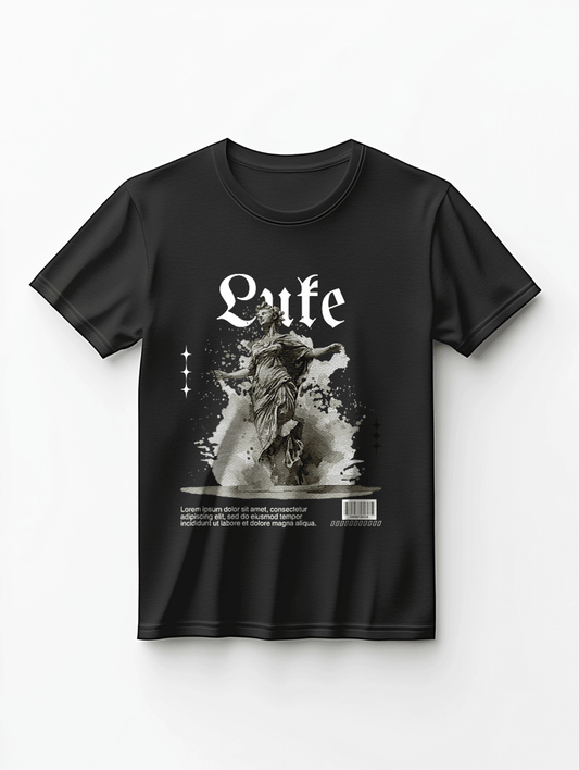 Personalized LUKE Monochrome Statue T-Shirt