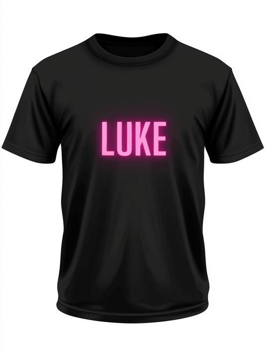 Personalized LUKE Neon-Pink T-Shirt