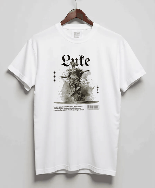 Personalized LUKE Blackletter Typography T-Shirt