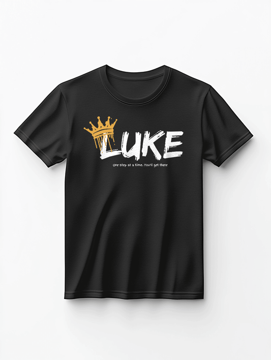 Personalized LUKE T-Shirt with Gold Crown