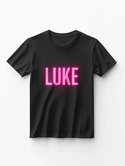 Personalized LUKE Neon-Pink T-Shirt