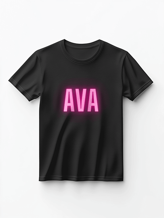 Personalized AVA Neon-Pink T-Shirt
