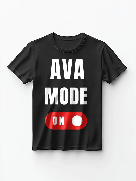 Personalized AVA T-Shirt with Bold Statement Design