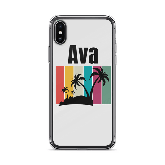 Personalized AVA Retro Island Phone Case