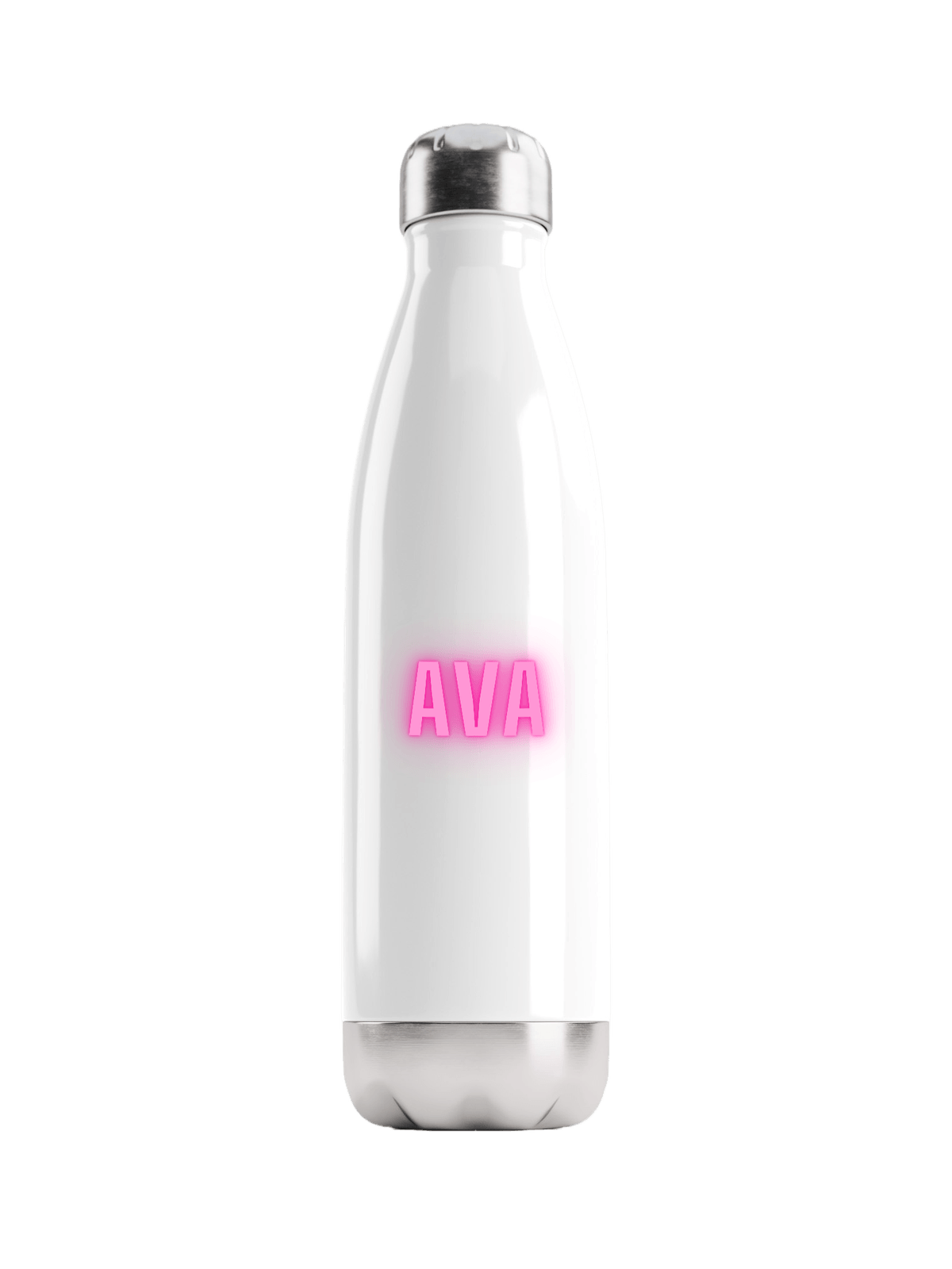Personalized AVA Neon-Pink Water Bottle