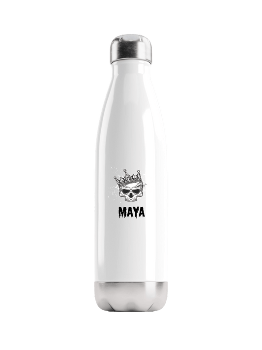 Personalized MAYA Skull Water Bottle