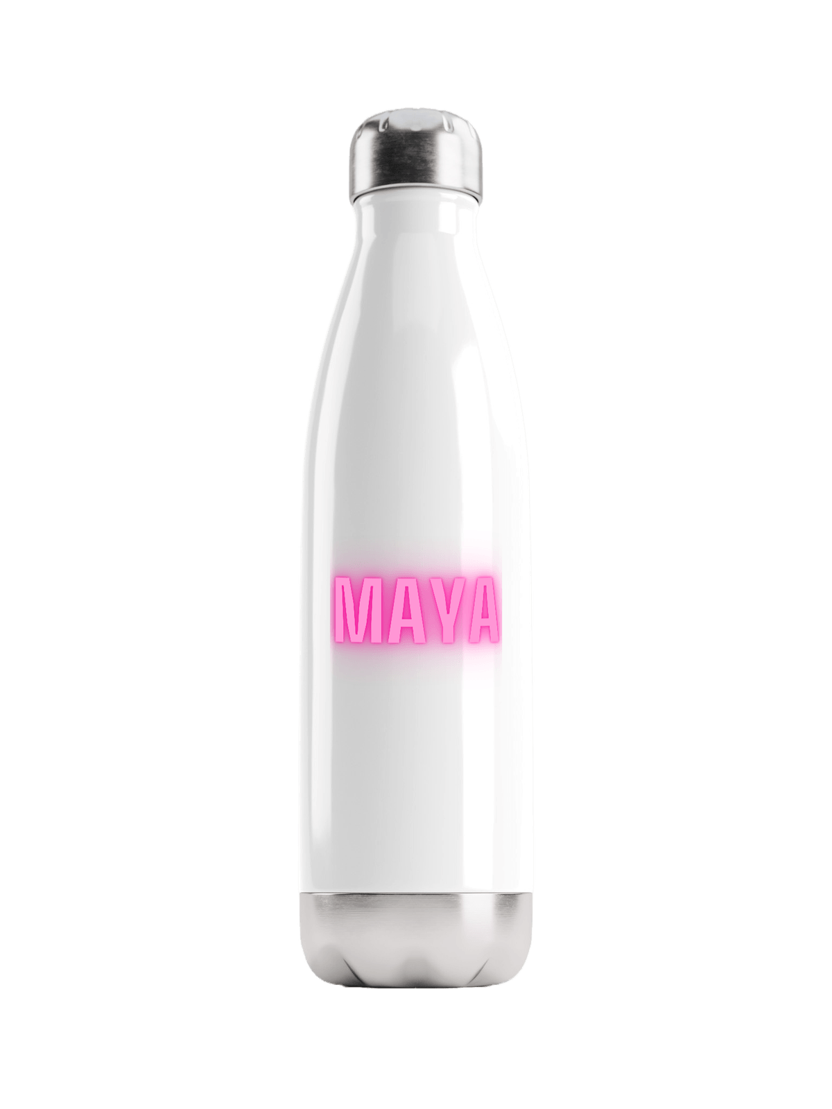 Personalized MAYA Neon-Pink Water Bottle