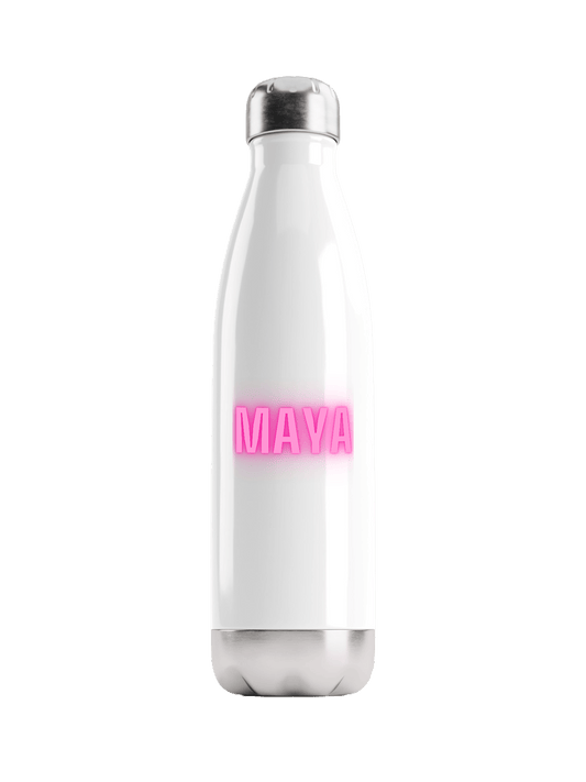 Personalized MAYA Neon-Pink Water Bottle