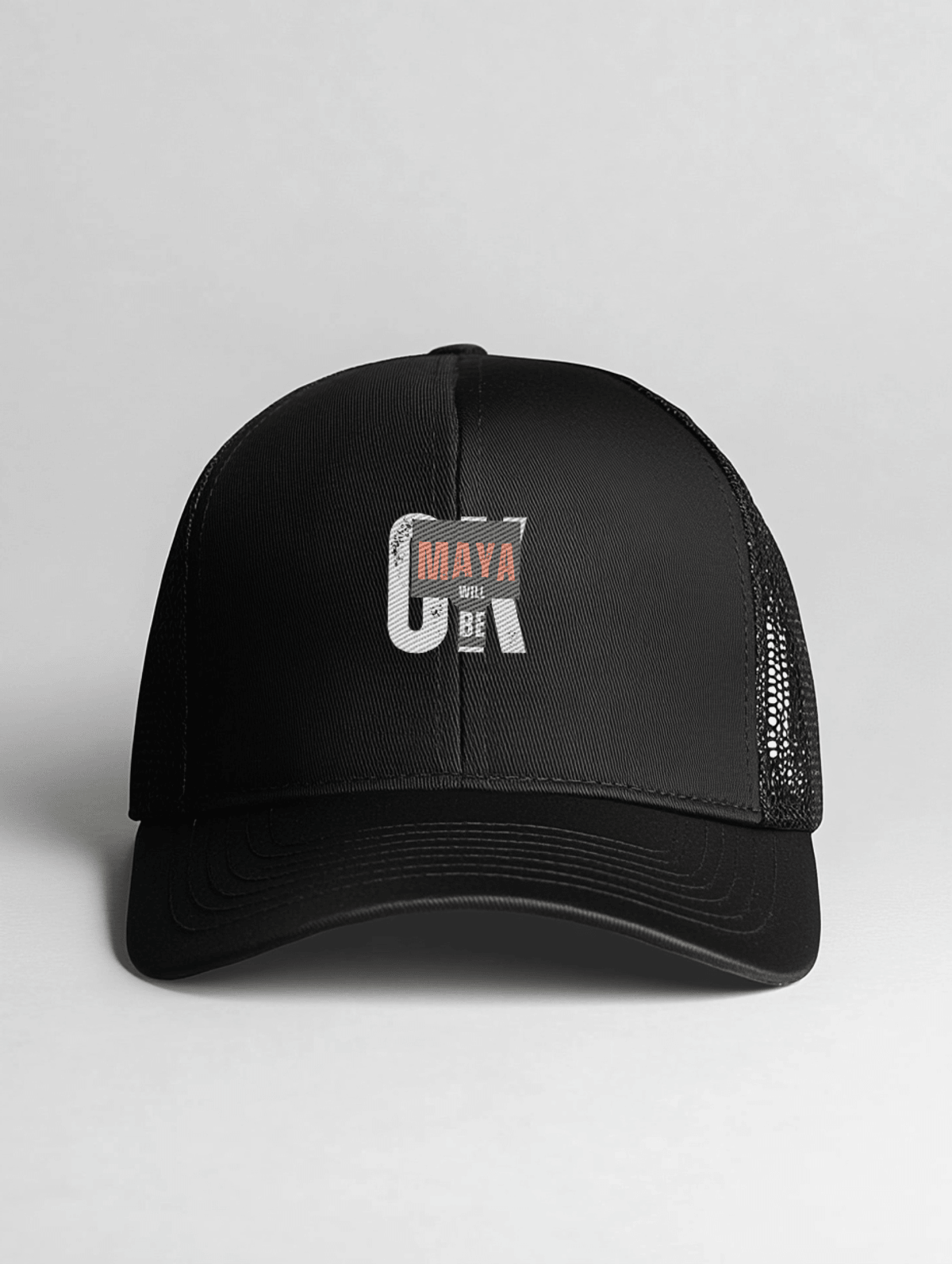 Personalized MAYA Black Trucker Hat