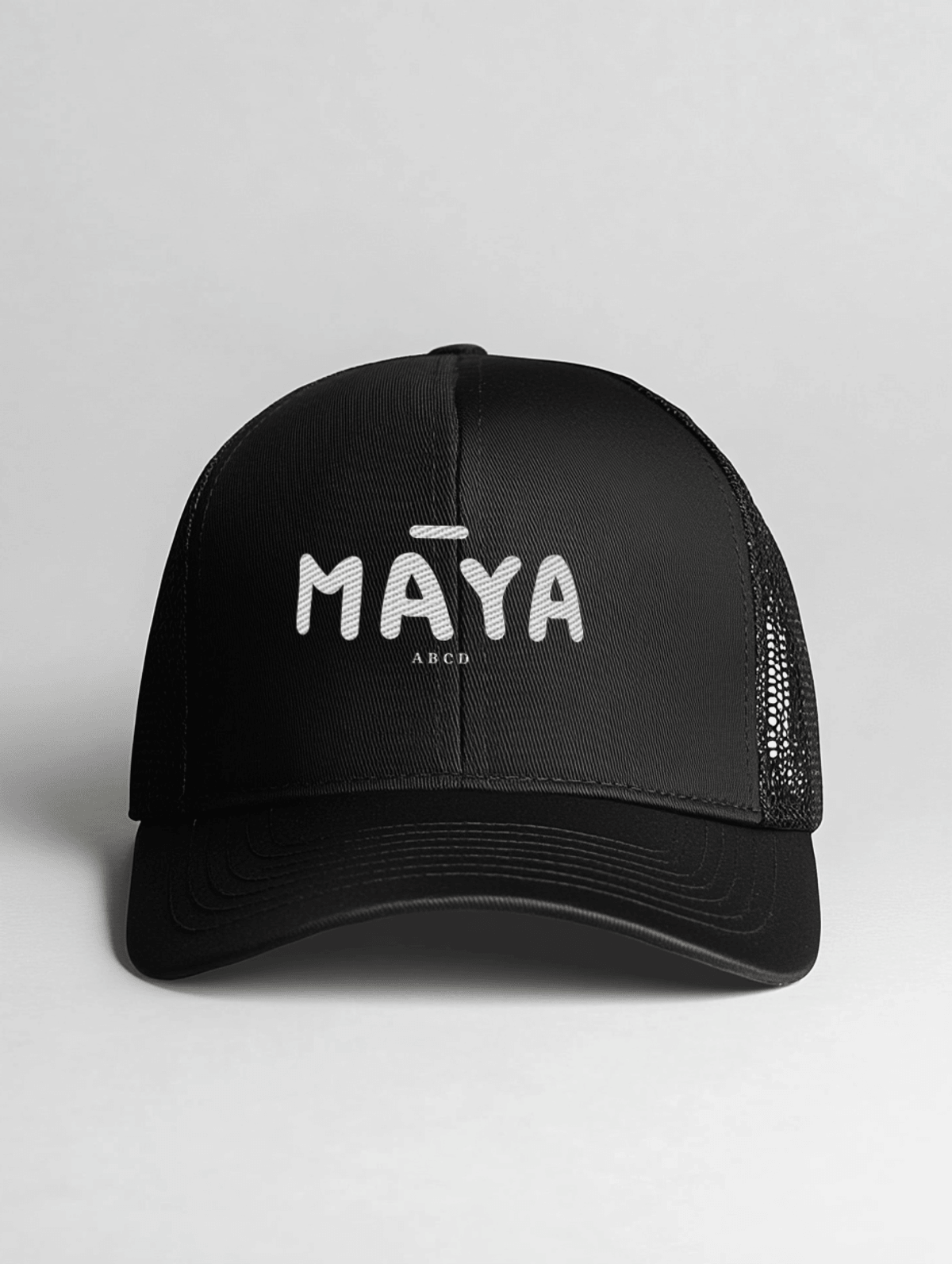 Personalized MAYA Black Trucker Cap