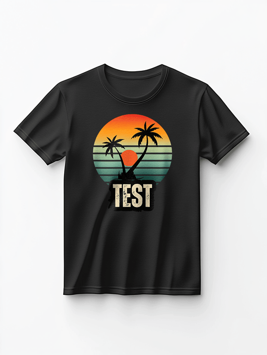 Personalized TEST Retro Beach Vibe T-Shirt
