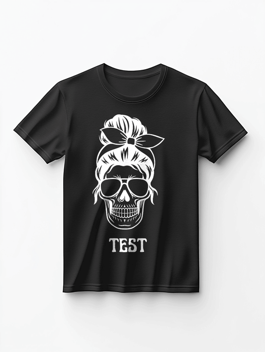Personalized TEST Skull Illustration T-Shirt