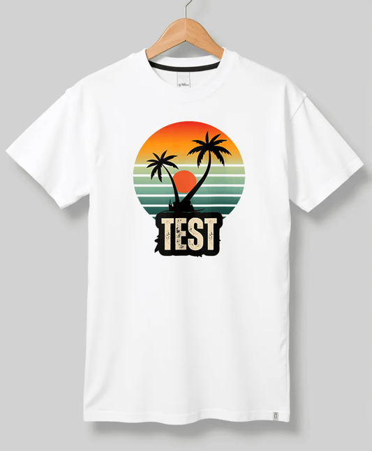 Personalized TEST Retro Sunset Disk T-Shirt
