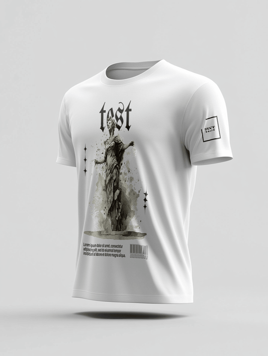 Personalized TEST T-Shirt with Artistic Statue Design