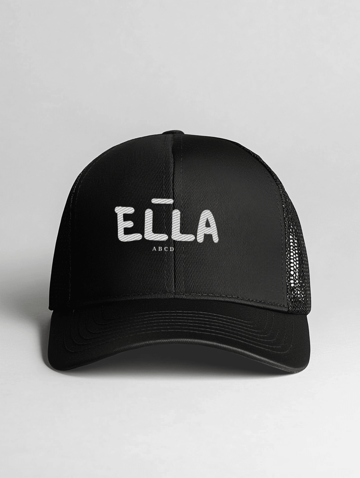 Personalized ELLA Black Trucker Cap