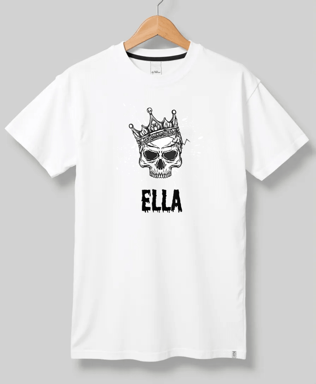 Personalized ELLA T-Shirt with Crowned Skull