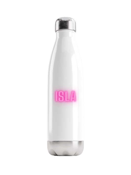 Personalized ISLA Neon-Pink Water Bottle