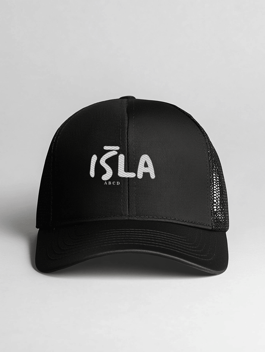 Personalized ISLA Black Trucker Cap