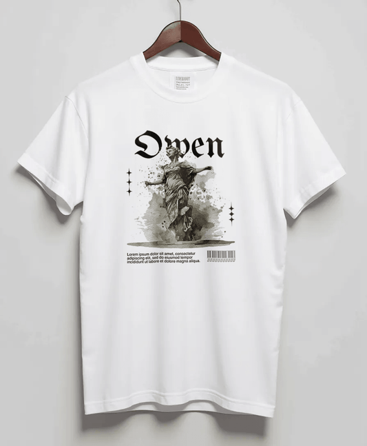 Personalized OWEN Blackletter Typography T-Shirt
