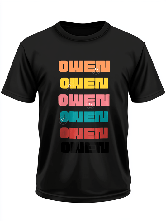 Personalized OWEN Retro Pop T-Shirt