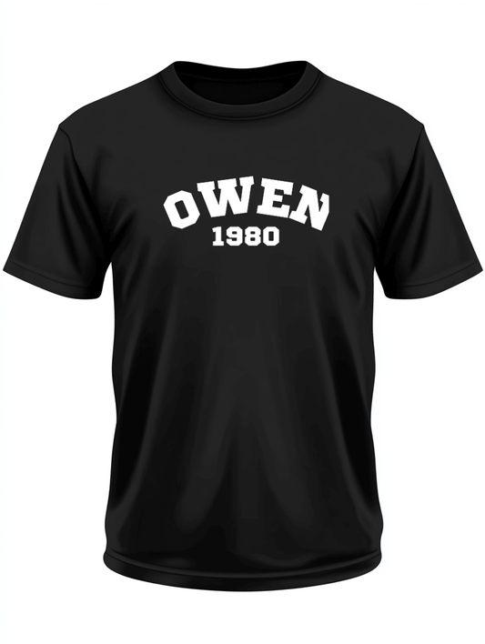 Personalized OWEN Vintage 1980 T-Shirt
