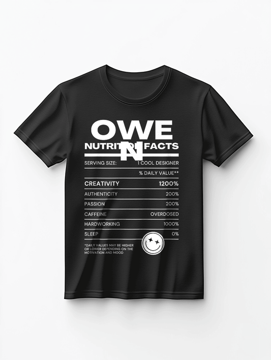 Personalized OWEN Nutrition-Label Graphic Tee