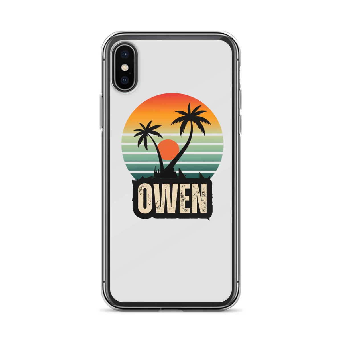 Personalized OWEN Retro Sunset Phone Case