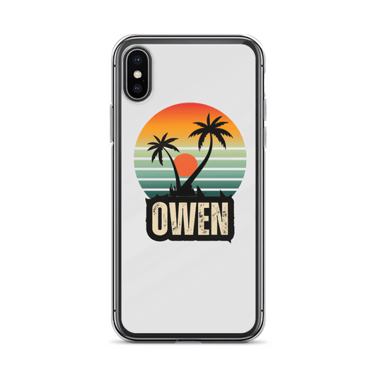 Personalized OWEN Retro Sunset Phone Case