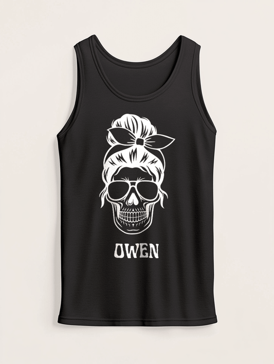 Personalized OWEN Skull Tank Top