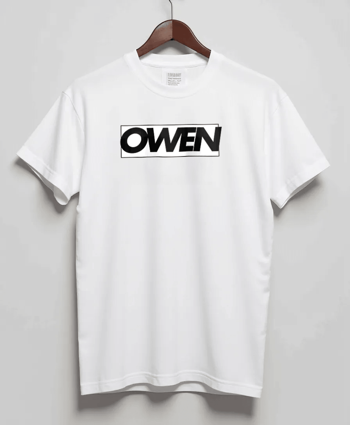 Personalized OWEN Bold Lettering T-Shirt