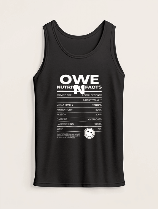 Personalized OWEN Nutrition Facts Tank Top