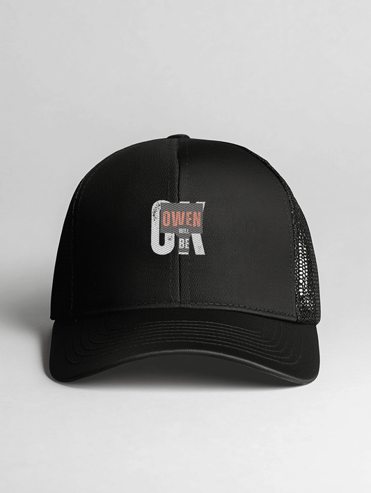 Personalized OWEN Black Trucker Hat