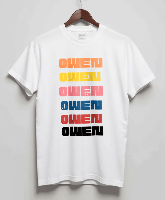 Personalized OWEN Rainbow T-Shirt