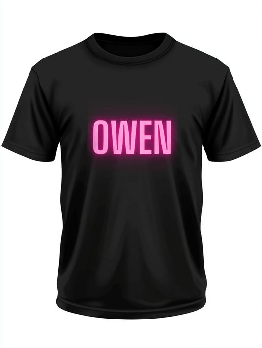 Personalized OWEN Neon-Pink T-Shirt