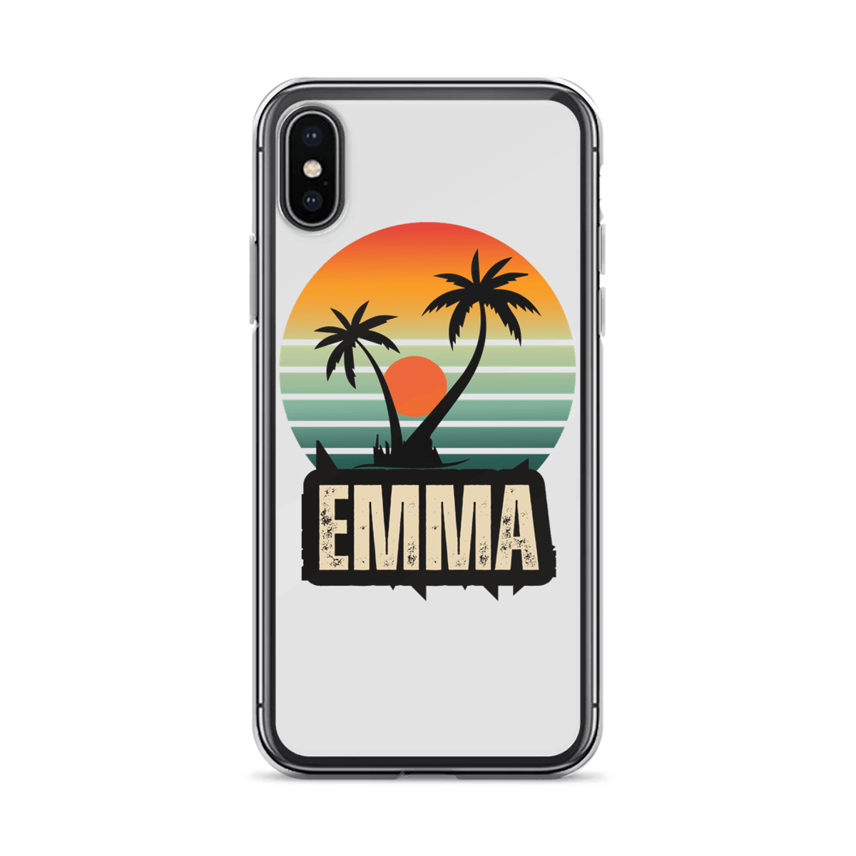 Personalized EMMA Retro Sunset Phone Case