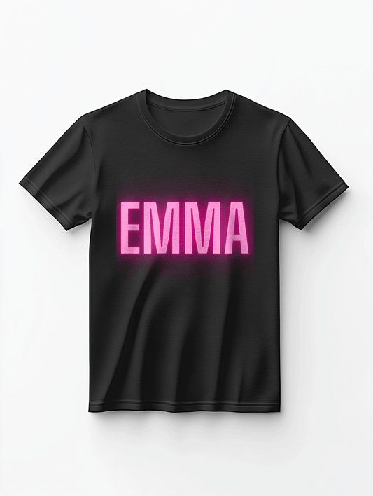 Personalized EMMA Neon-Pink T-Shirt