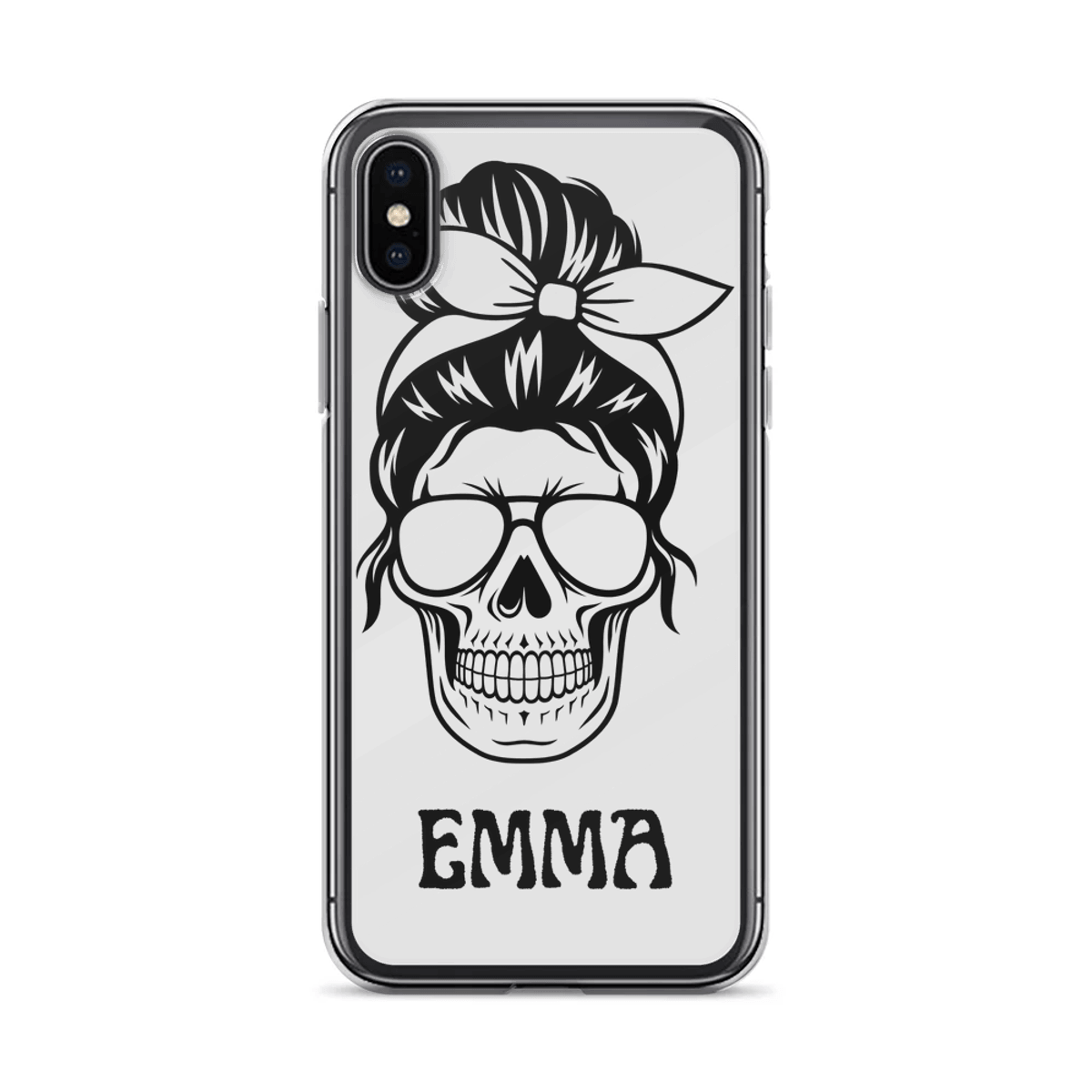 Personalized EMMA Skull Illustration Phone Case