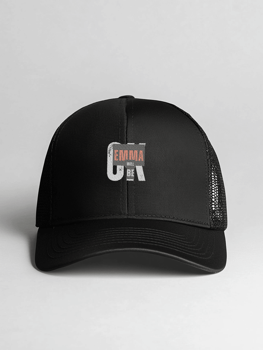 Personalized EMMA Black Trucker Hat
