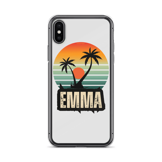 Personalized EMMA Retro Sunset Phone Case