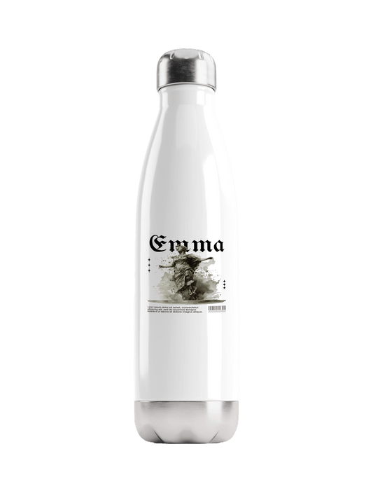 Personalized EMMA Water Bottle with Classical Illustration