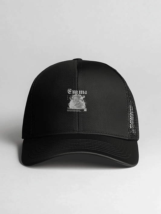 Personalized EMMA Black Trucker Hat