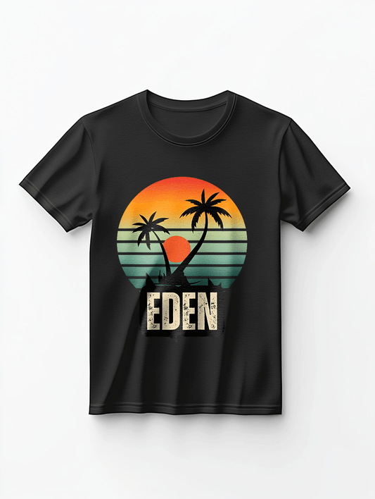 Personalized EDEN Retro Beach Vibe T-Shirt