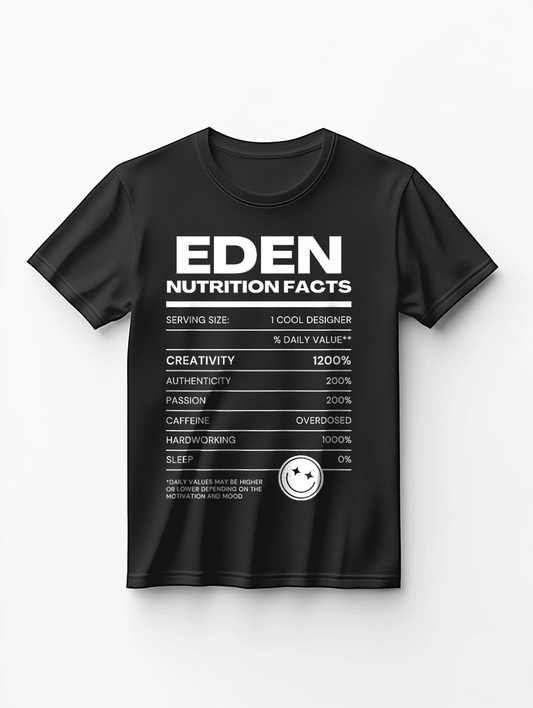 Personalized EDEN Nutrition-Label Graphic Tee