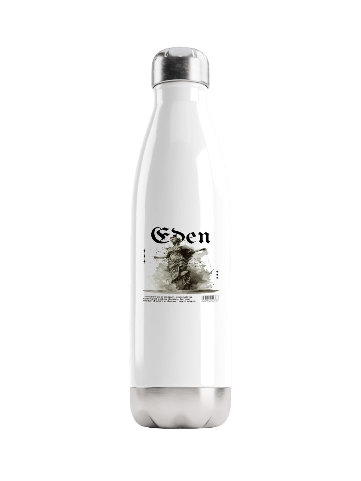 Personalized EDEN Water Bottle with Classical Illustration