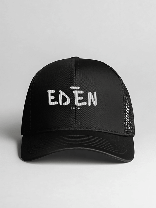 Personalized EDEN Black Trucker Cap