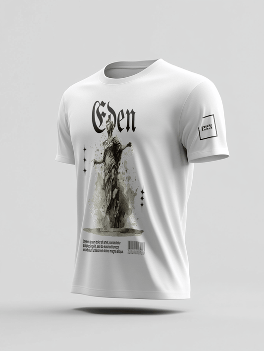 Personalized EDEN T-Shirt with Artistic Statue Design